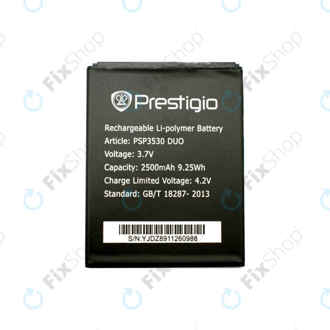 Bateria do Prestigio Muze D3, PSP5530, PSP3530 DUO, 2500mAh
