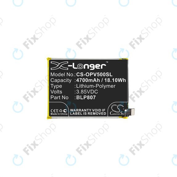 Bateria do Realme 7, V5, BLP807, 4700mAh, HQ