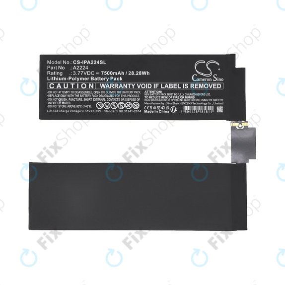 Bateria do iPad Pro 11.0", 2nd Gen 2020, A2224, 7500mAh, HQ