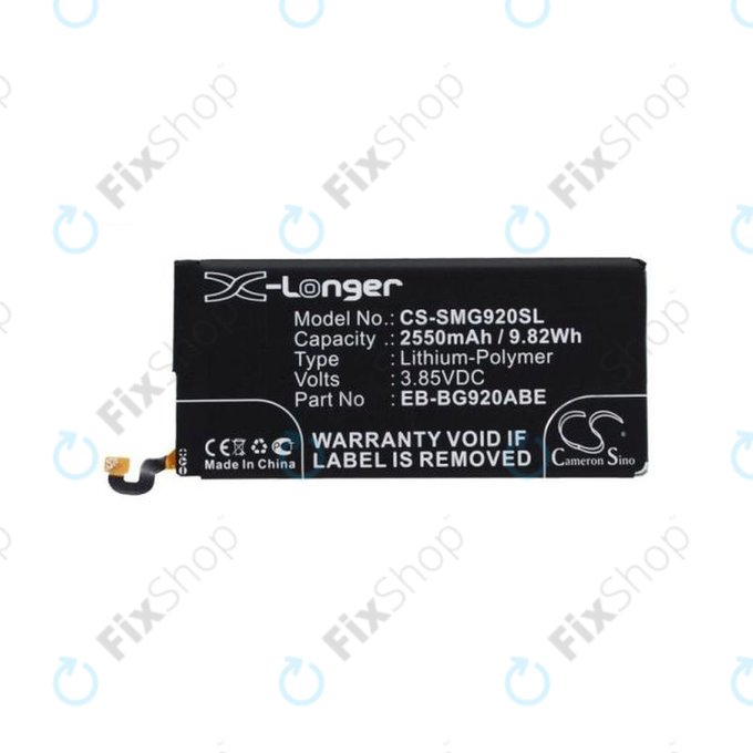 Bateria do Samsung S6 G920F, EB-BG920ABE, 2500mAh, HQ