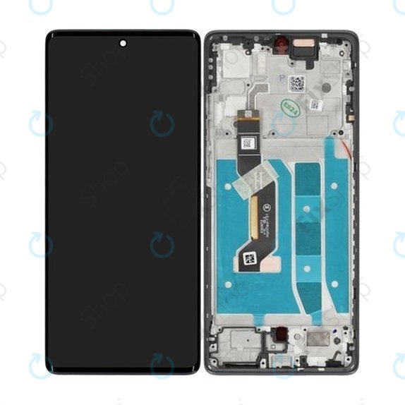 Wyświetlacz do Motorola Moto G85 5G, Ekran dotykowy z ramką, Urban Grey, 5D68C24854, Genuine Service Pack