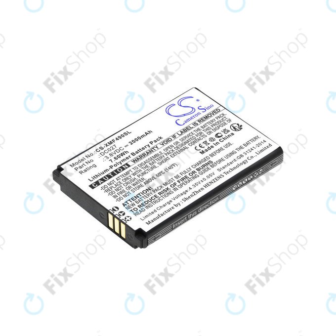 Bateria do Xiaomi F490 4g, 2000mAh, Li-Pol, 3.8V, DC027, HQ