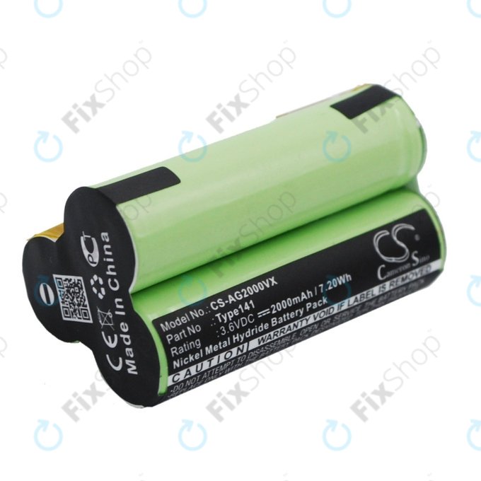 Bateria do AEG Electrolux Junior 2.0, Type141 Ni-MH 3,6V 2000mAh HQ