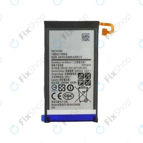 Bateria do Samsung A3 A320F (2017), BA320ABE, 2350mAh