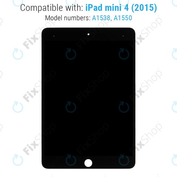 Wyświetlacz LCD dla iPad Mini 4, Black, Ekran dotykowy bez ramki