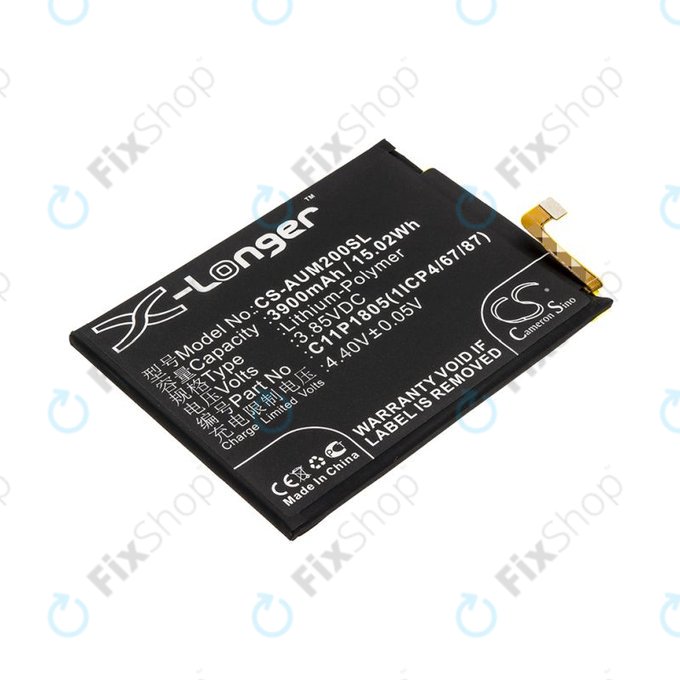 Bateria do Asus Zenfone Max M2, 3900mAh, Li-Pol, 3.85V, C11P1805 (1ICP4/67/87), HQ