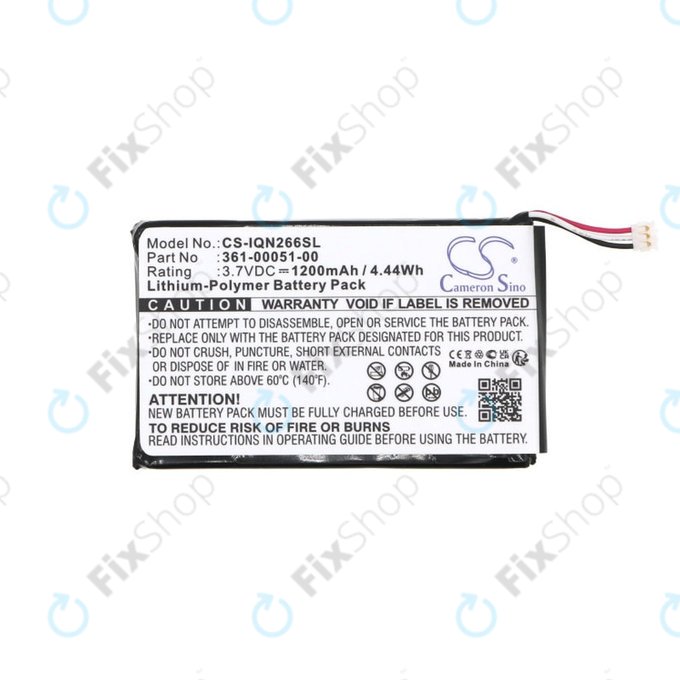 Bateria do Garmin Nüvi 2660, 1200mAh, Li-Pol, 3.7V, 361-00051-00, HQ
