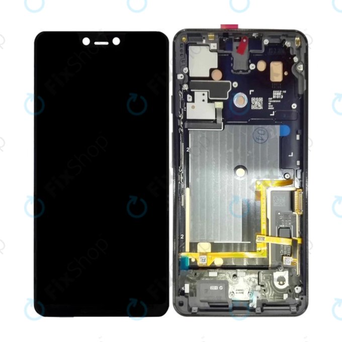 Wyświetlacz do Google Pixel 3 XL, Ekran dotykowy z ramką, Just Black, TFT