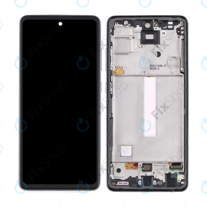 Wyświetlacz OLED do Samsung A52 5G A526B, A52s 5G A528B, Ekran dotykowy z ramką, Awesome Black, OLED