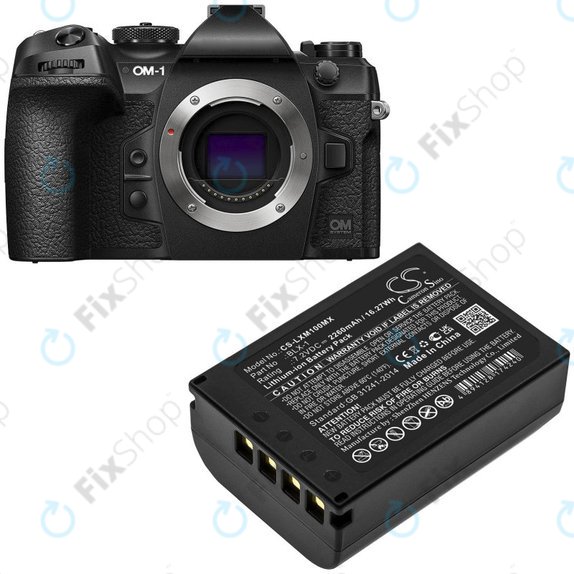 Bateria do Olympus OM SYSTEM OM-1, OM-1 Mirrorless, 2260mAh, Li-Ion, 7.2V, BLX-1, HQ