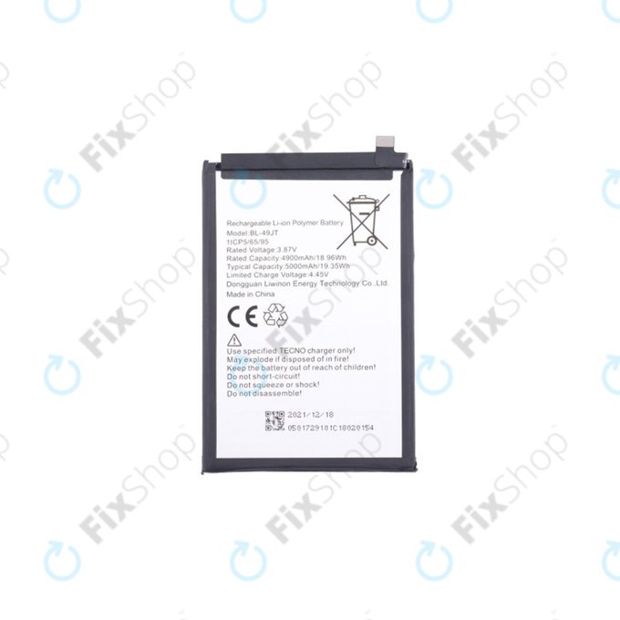 Bateria do Tecno Spark 20, 5000mAh