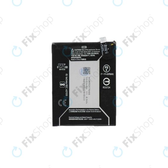 Bateria do Google Pixel 3a, G020E-B, 3000mAh