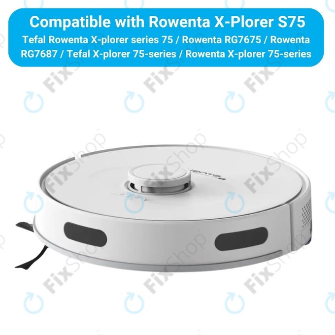 Zestaw części zamiennych do Rowenta X-Plorer S75 (1x Główna szczotka, 2x Filtr, 2x Szczotka boczna, 2x Ściereczka mopująca)