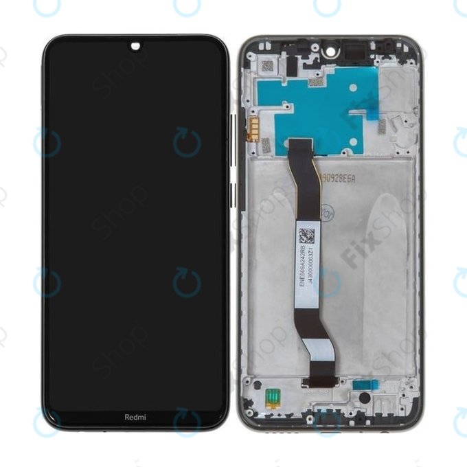 Wyświetlacz do Xiaomi Redmi Note 8, Ekran dotykowy z ramką, 5600050C3J00, Space Black, Genuine Service Pack