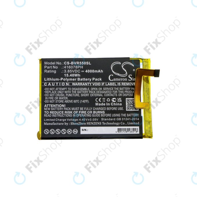 Bateria do Blackview BV5500, 4000mAh, Li-Pol, 3.85V, 416078PH, HQ