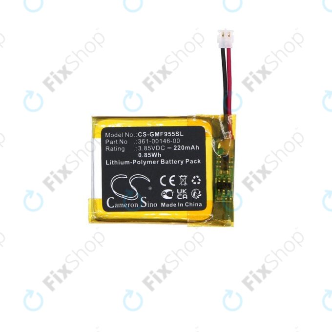 Bateria do Garmin Forerunner 955 Solar, 220mAh, Li-Pol, 3.85V, 361-00146-00, HQ