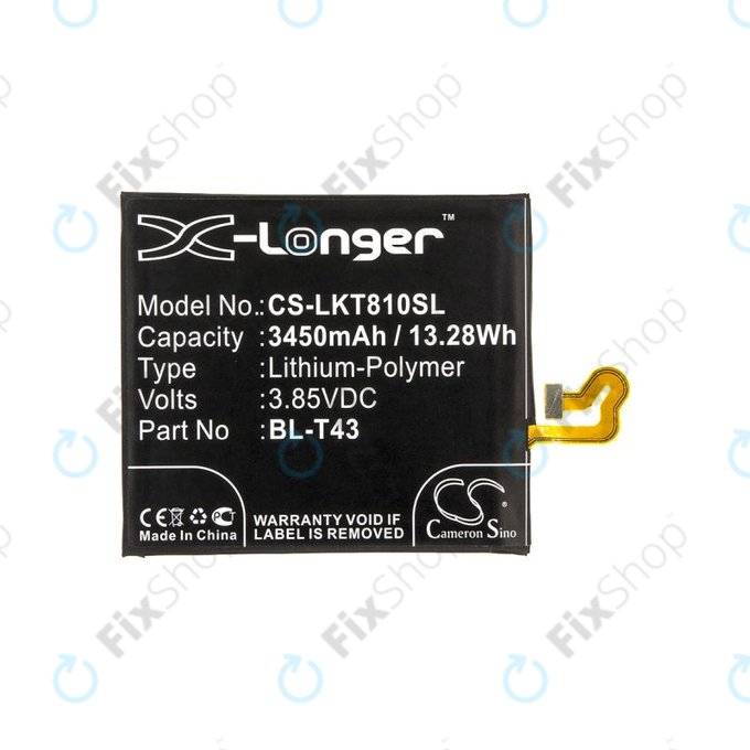 Bateria do LG G8S ThinQ, ThinQ Global, 3450mAh, Li-Pol, 3.85V, BL-T43, HQ