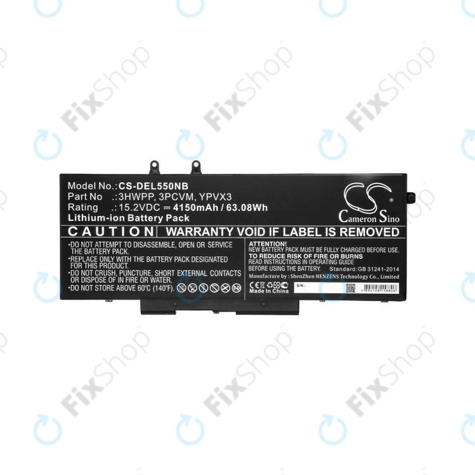 Bateria do Dell Latitude 5501, Latitude 5401, Latitude 14 5410, Latitude 15 5511, 4150mAh, Li-Ion, 15.2V, 3HWPP, HQ