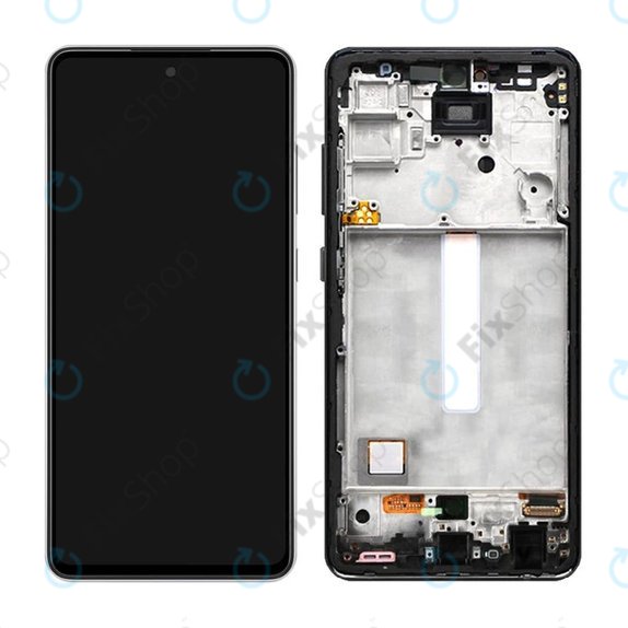 Wyświetlacz do Samsung A52 4G A525F, Ekran dotykowy z ramką, Awesome Black, TFT