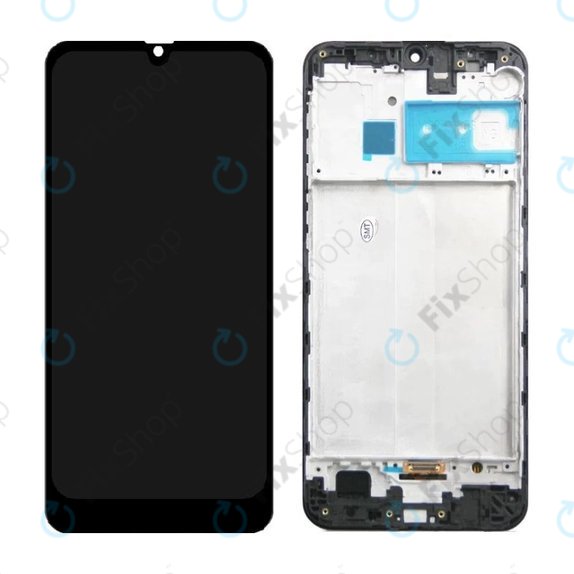 Wyświetlacz do Samsung M30s M307F, Ekran dotykowy z ramką, Czarny, Black, TFT