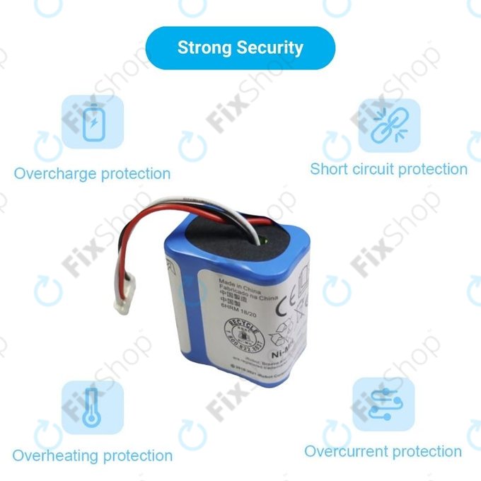 Bateria do iRobot Braava 2000, 300, 380, 380T, 381, 390, Mint 5200, Mint Plus 5200, Proscenic JOJO Professional, GPRHC202N026, 4409709, W206001001399, Ni-MH, 7,2V 2500mAh