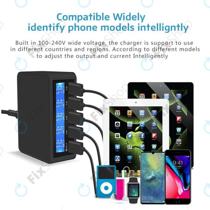 Stacja ladujaca USB z USB 3.0 & USB-C, FixPremium