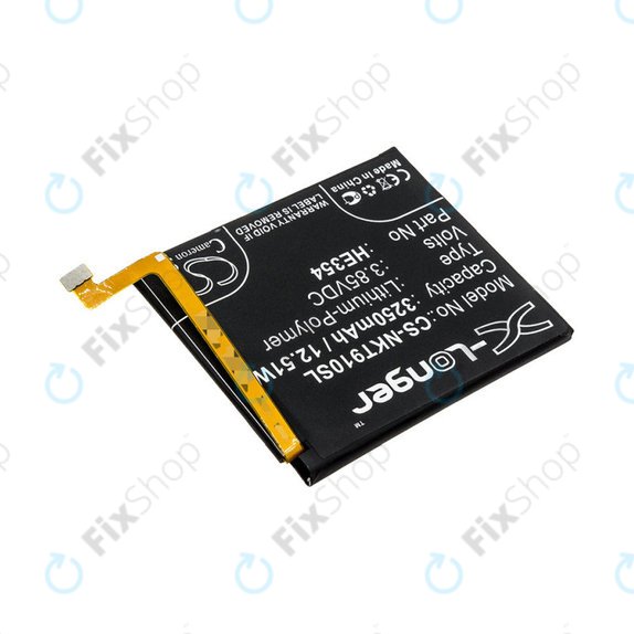 Bateria dla Nokia 9 PureView, 3250mAh, Li-Pol, 3.85 V, HE354, HQ