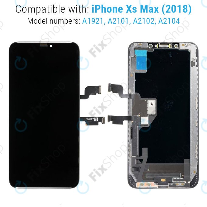 Wyświetlacz dla iPhone XS Max, Ekran dotykowy z ramką, Refurbished