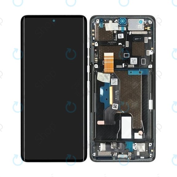 Wyświetlacz OLED do Motorola Edge 50 Ultra, Ekran dotykowy z ramką, Forest Grey