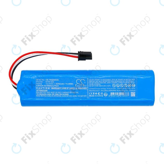 Bateria do Tesla Robostar iQ500, iQ600, 5200mAh, Li-Ion, 14.4V, N789-603, HQ