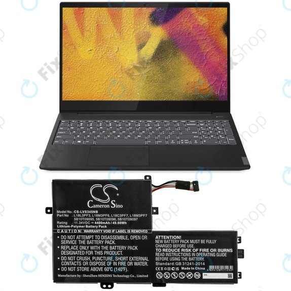 Bateria do Lenovo IdeaPad C340 14, 15, 4400mAh, Li-Pol, 11.34V, 5B10T09095, HQ