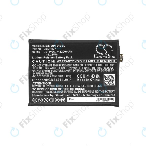 Bateria dla OnePlus 9 Pro LE2121 LE2125, 2200mAh, Li-Pol, 7.4 V, BLP827, HQ