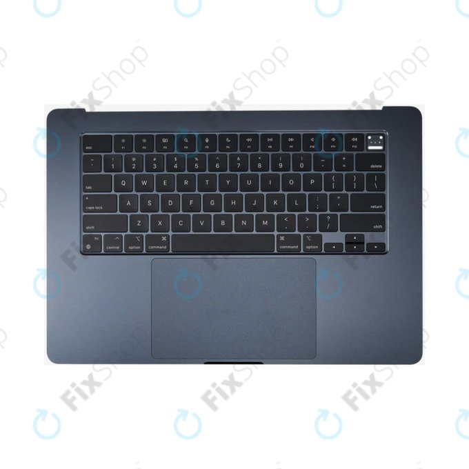 Górna rama klawiatury do MacBook Air 15", A3114 (2024), z klawiaturą US i baterią, Midnight, 661-40269, Genuine Apple