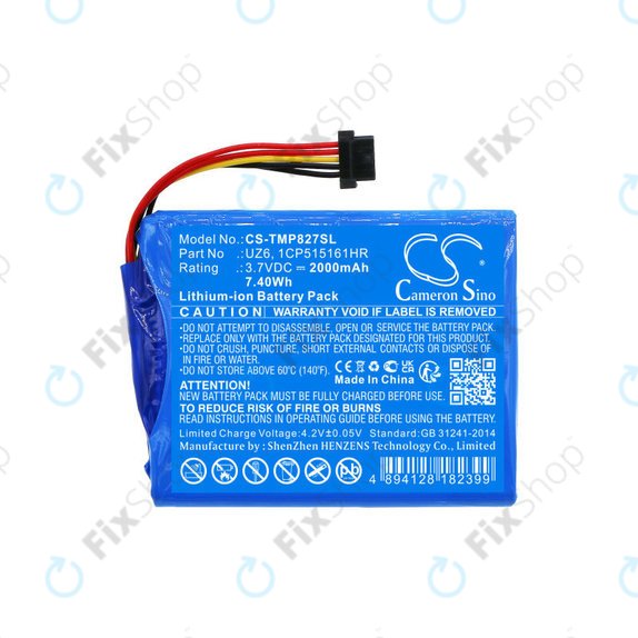 Bateria do TomTom Pro 8270, Pro 8275, 2000mAh, Li-Ion, 3.7V, UZ6, HQ