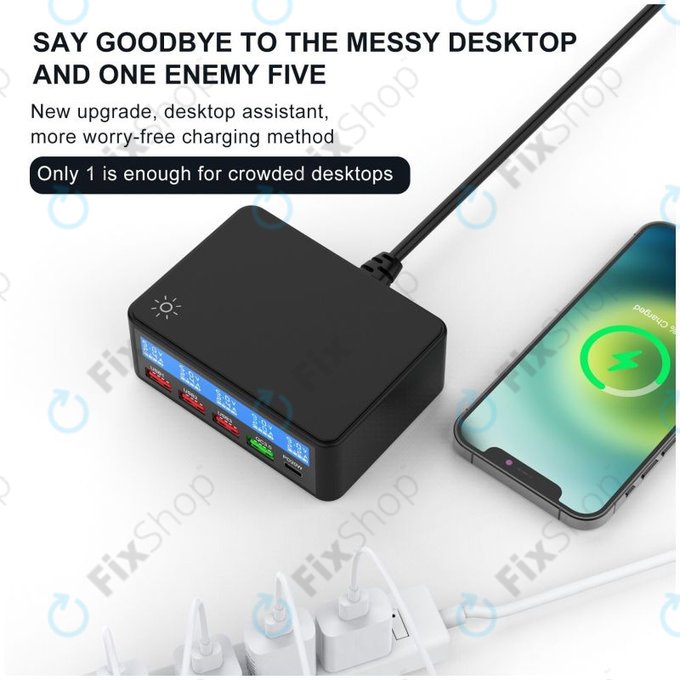 Stacja ladujaca USB z USB 3.0 & USB-C, FixPremium