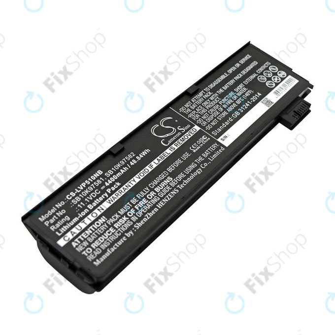 Bateria do Lenovo ThinkPad P51, T470, T570, 4400mAh, Li-Ion, 11.1V, SB10K97581, HQ