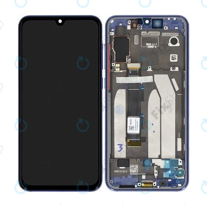 Wyświetlacz do Xiaomi Mi 9 SE, Ekran dotykowy z ramką, 5610100210B6, Ocean Blue, Genuine Service Pack