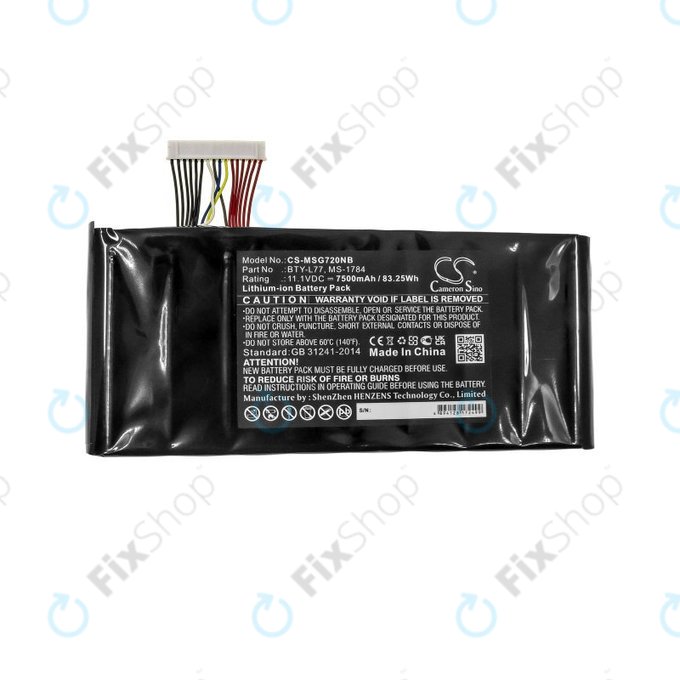 Bateria do MSI GT72, MSI WT72, 7500mAh, Li-Ion, 11.1V, BTY-L77, HQ