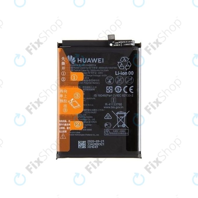 Bateria do Huawei P Smart (2021), HB526488EEW, 5000mAh, 24023342, Genuine Service Pack