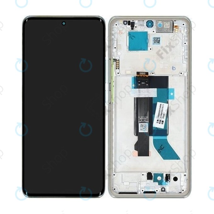 Wyświetlacz do Xiaomi Redmi Note 14 Pro 5G 24090RA29G, Ekran dotykowy z ramką, Coral Green, 56002500O1600, Genuine Service Pack