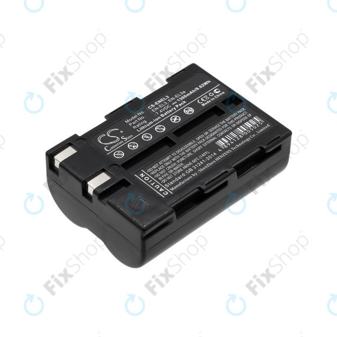 Bateria do Nikon D100, D50, D70, D70s, 1300mAh, Li-Ion, 7.4V, EN-EL3, HQ