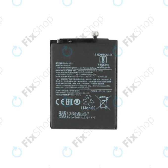 Bateria do Xiaomi Redmi 8, 8A, BN51, 5000mAh