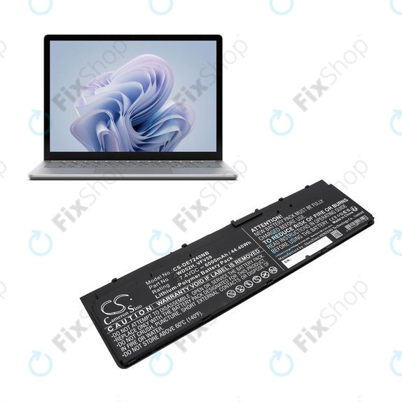 Bateria do Dell Latitude E7240, 7250, 12, 6000mAh, Li-Pol, 7.4V, VFV59, HQ