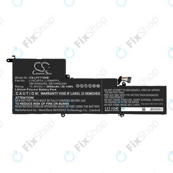 Bateria do Lenovo Yoga Slim 7, 14s, 3850mAh, Li-Pol, 15.36V, L19C4PF4, HQ