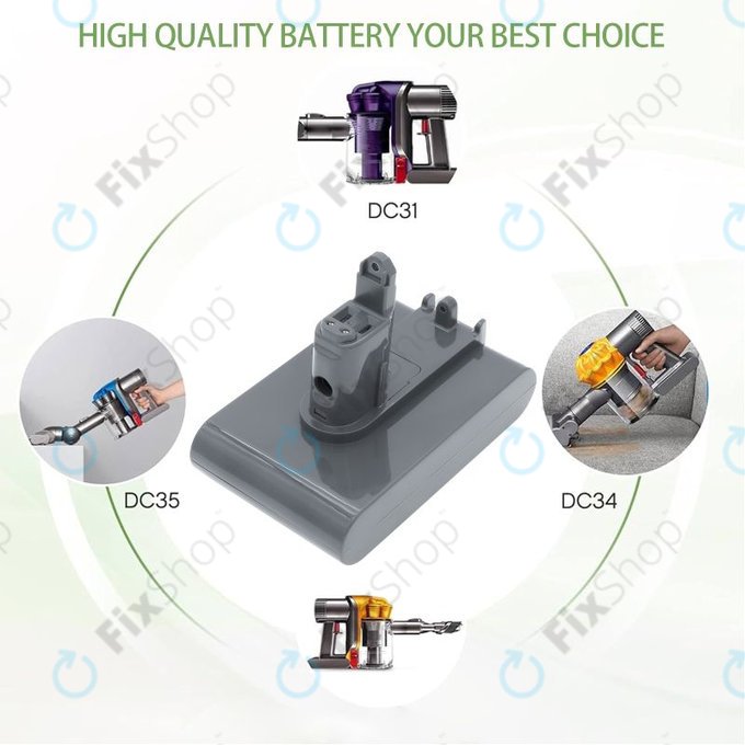 Bateria do Dyson DC31, DC34, DC35, DC44, DC56, 2500mAh, Li-Ion, 22.8V, 965557-03, HQ