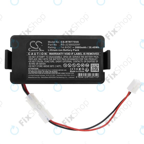 Bateria do Rowenta RR7774, RR7755, RS-2230002091, Li-Ion, 14,8V 2600mAh, HQ