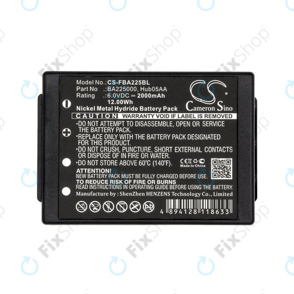 Bateria do HBC Linus 6, Spectrum 1, 2, A, B, 2000mAh, Ni-MH, 6V, BA225000, HQ
