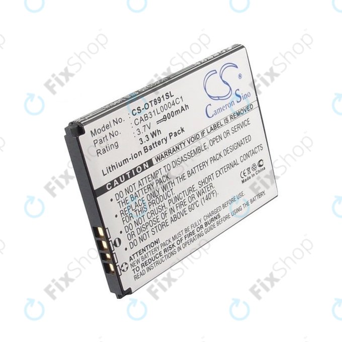 Bateria do Alcatel One Touch, OT, TCL A, Vodafone, 900mAh, Li-ion, 3.7V, CAB31L0004C1, HQ
