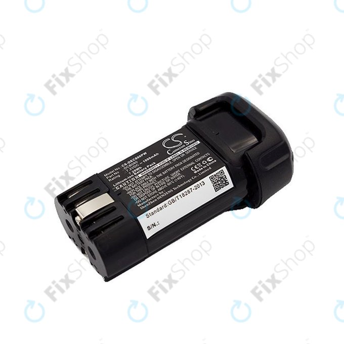 Bateria do Dewalt Dcb095, Dewalt Dcf680, 1000mAh, Li-Ion, 7.2V, DCB080, HQ