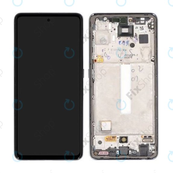 Wyświetlacz do Samsung A52s 5G A528B, Ekran dotykowy z ramką, GH82-26861A, GH82-26863A, GH82-26910A, GH82-26909A, Awesome Black, Genuine Service Pack